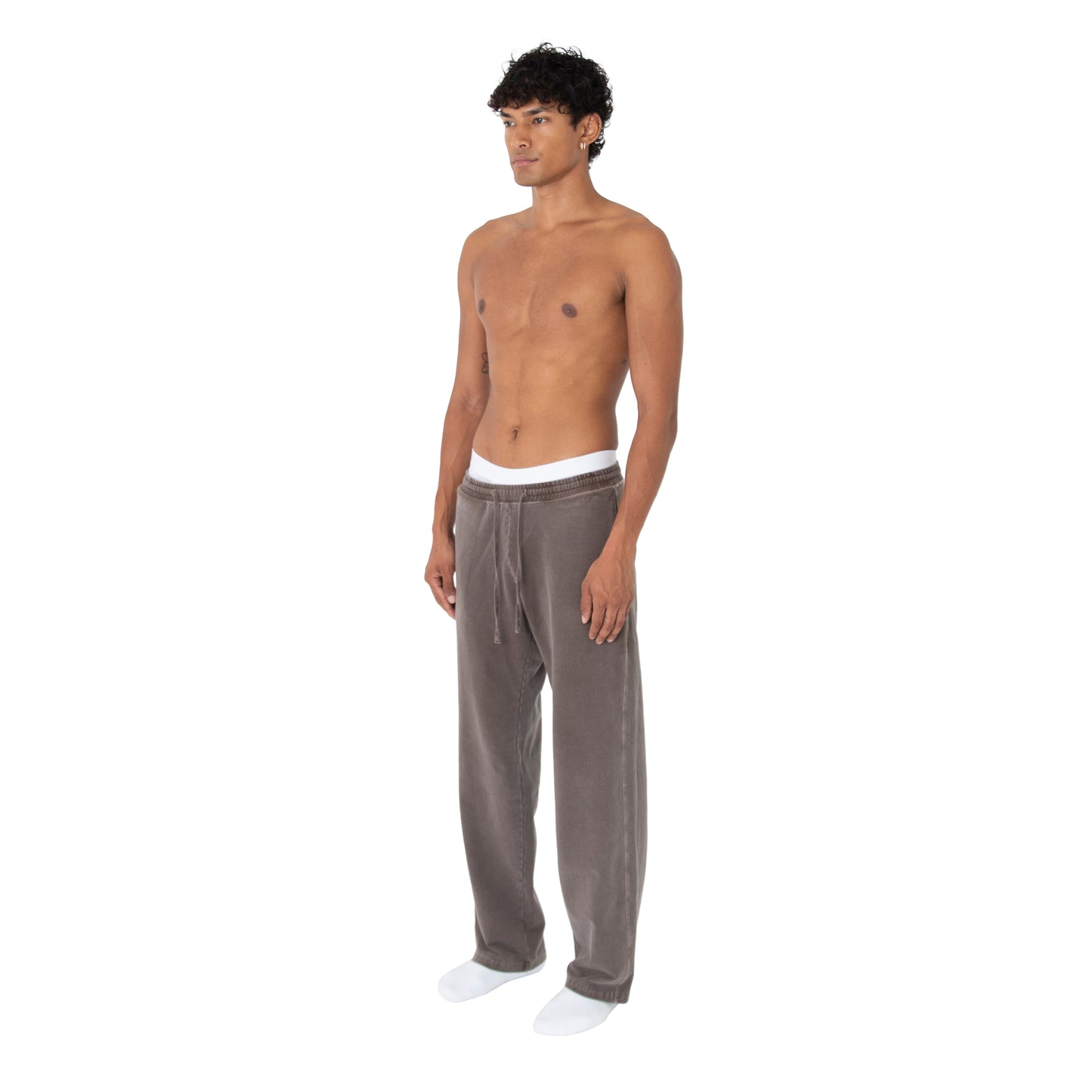 Lightweight Joggers Straight Leg Washed Brown