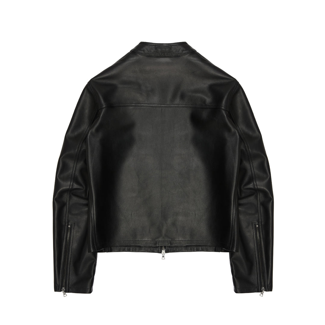 Leather Moto Jacket Black