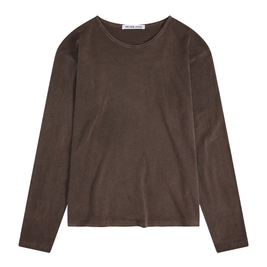 Long Sleeve T-Shirt Washed Brown