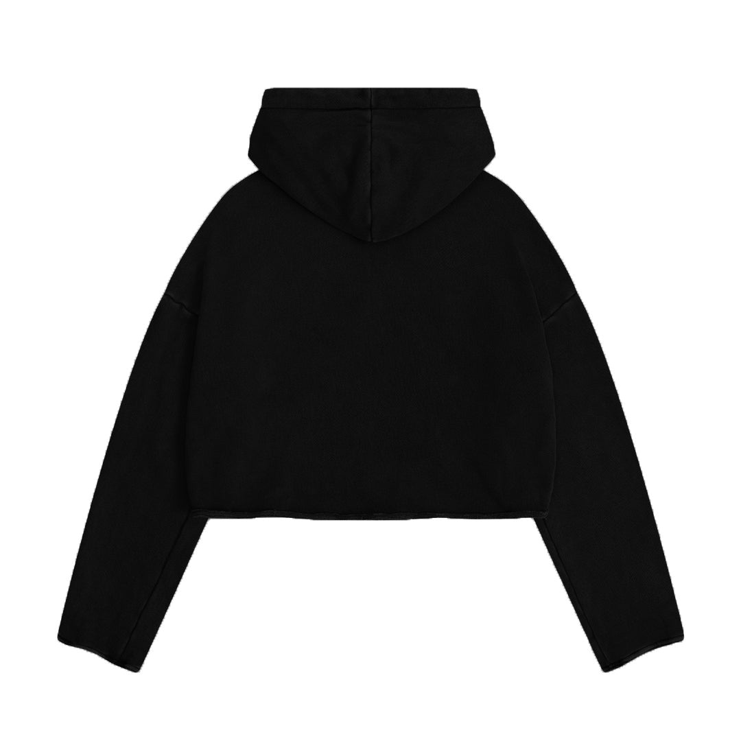 Reworked Cropped Hoody Black