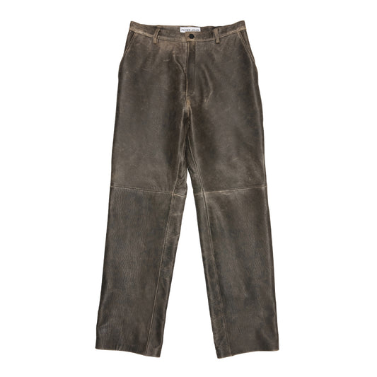 Dillon Leather Trouser Gray