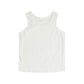 Cropped Ribbed Vest White